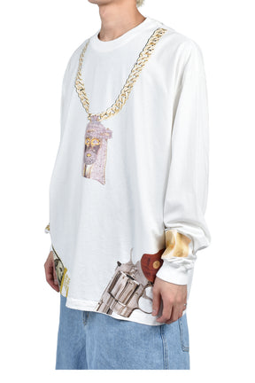 JESUS CHAIN WHITE LONG SLEEVE / WHT