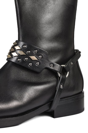 ABSTRACT SNAKE BOOT STRAP / BLK