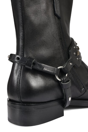 ABSTRACT SNAKE BOOT STRAP / BLK