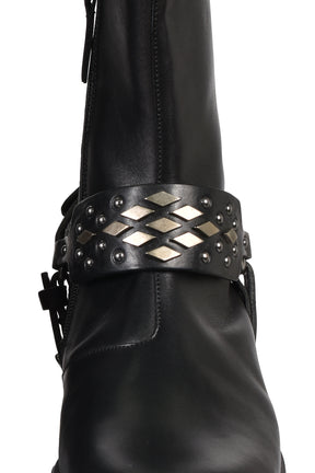 ABSTRACT SNAKE BOOT STRAP / BLK