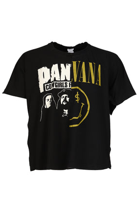 FAKE SHOULDER SEAM T SHIRTS / BLK