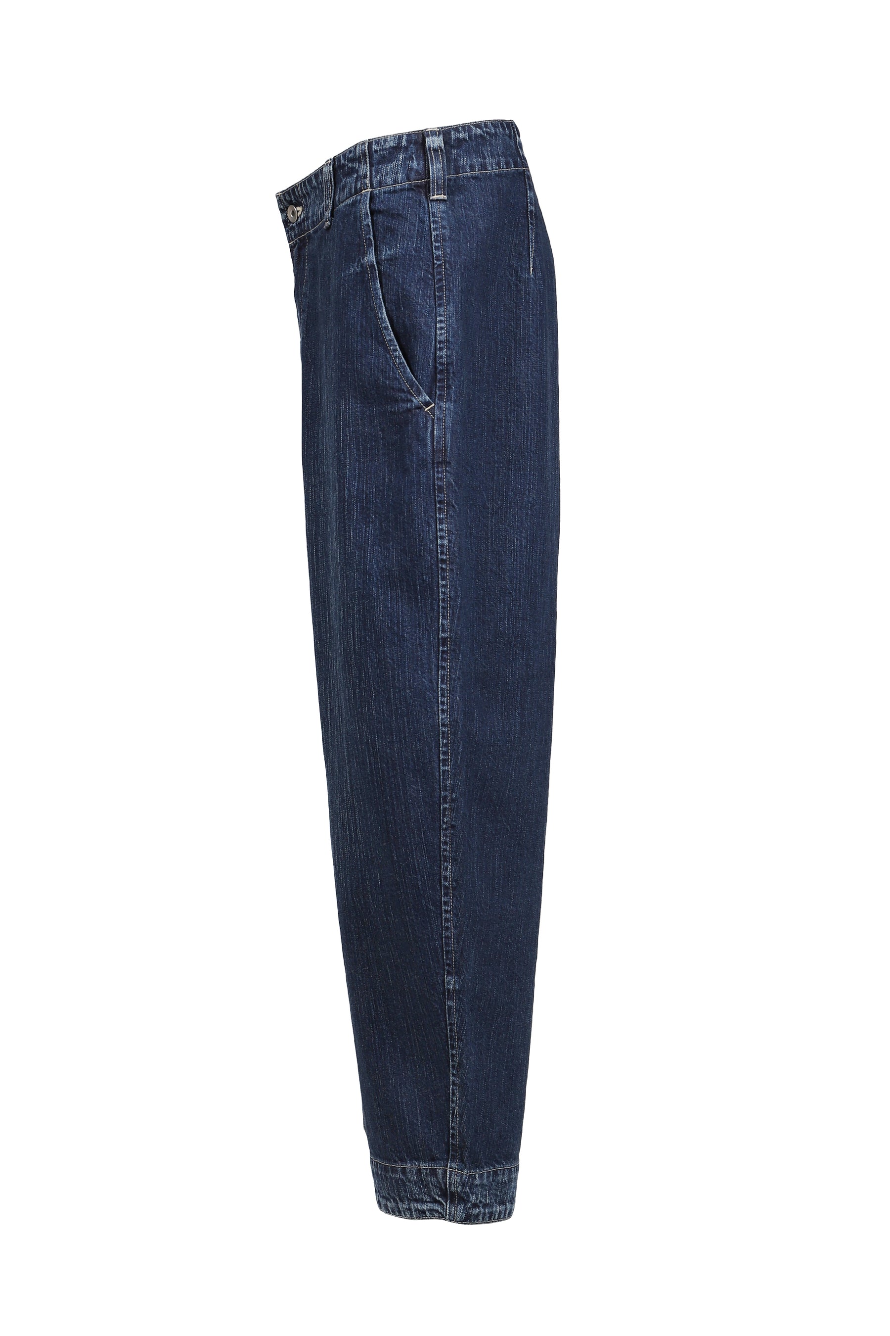 PORTER CLASSIC SS26 STEINBECK DENIM POCKET PANTS / NAVY - NUBIAN PORTER CLASSIC SS26 STEINBECK DENIM POCKET PANTS / NAVY - NUBIAN