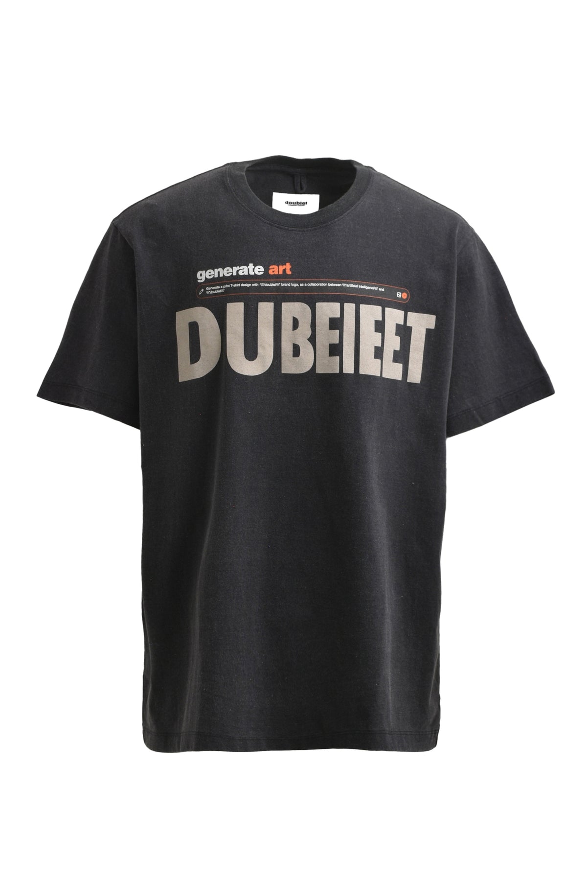 AI-GENERATED "DOUBLET" LOGO T-SHIRT / BLK