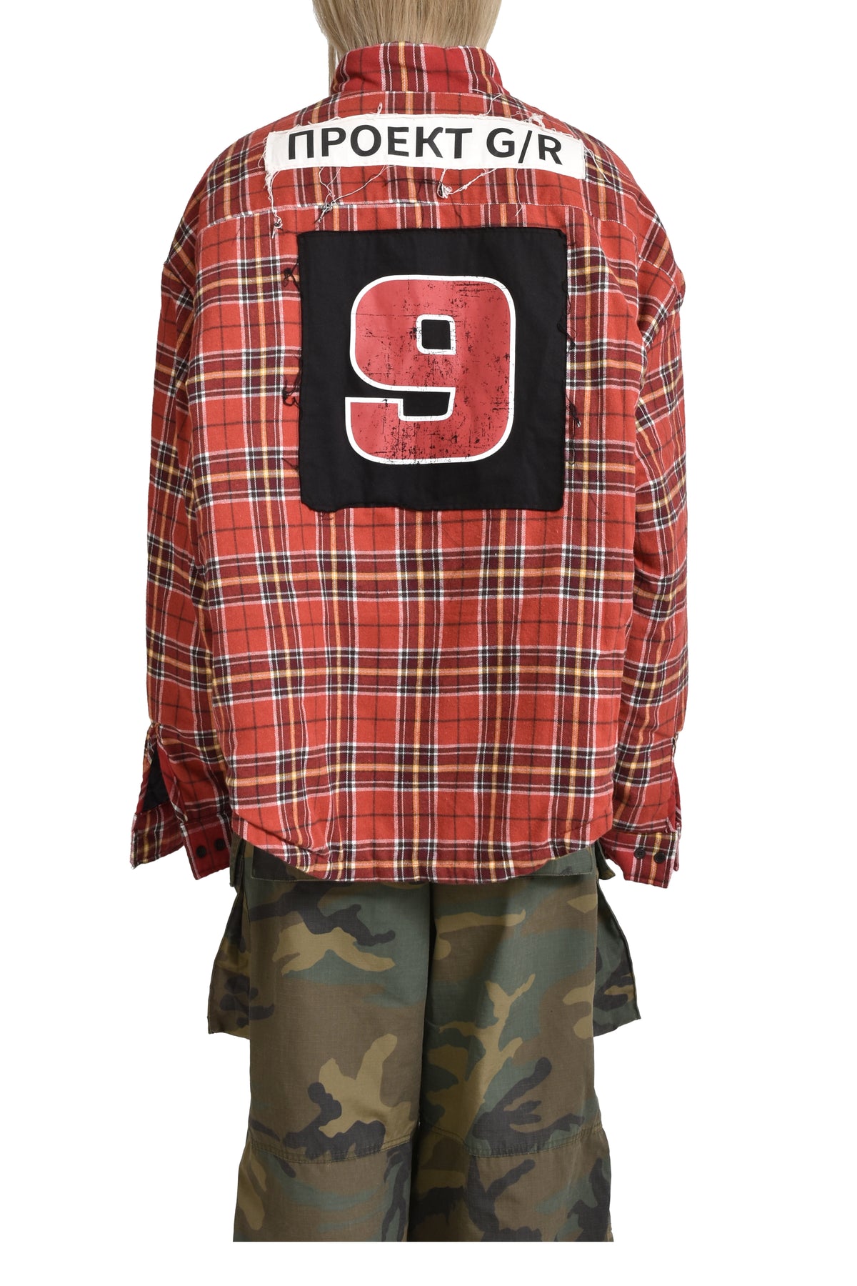 PADDED CHECK SHIRTS JACKET / RED