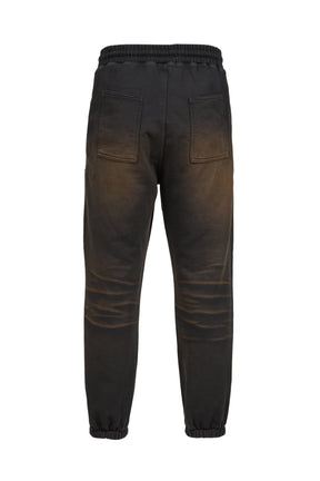 TC TWO TONE WASHED JOGGER PANTS / RUST BLK