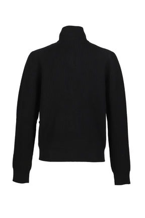 VET ZIP-UP SWEATER / BLACK 