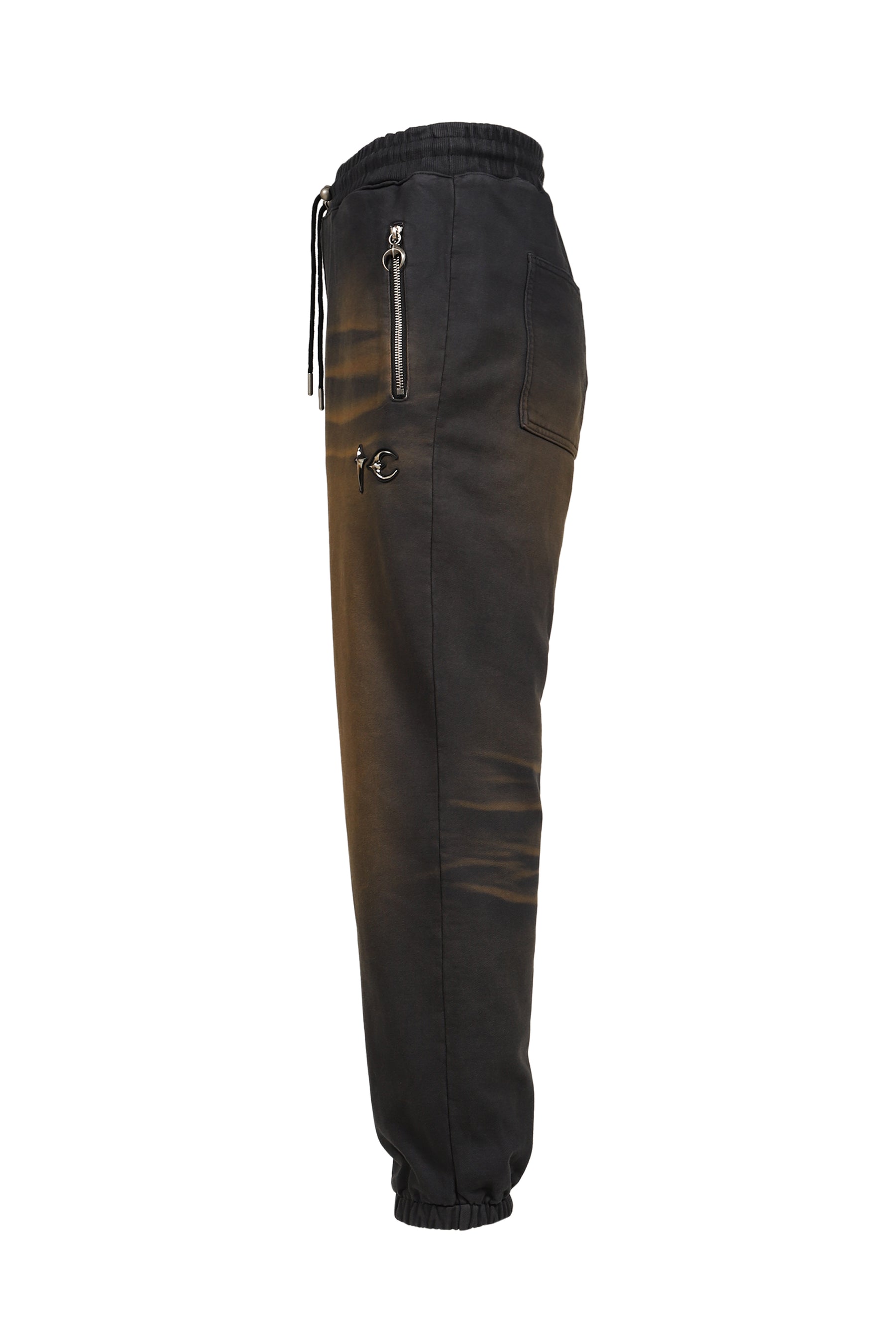 TC TWO TONE WASHED JOGGER PANTS / RUST BLK