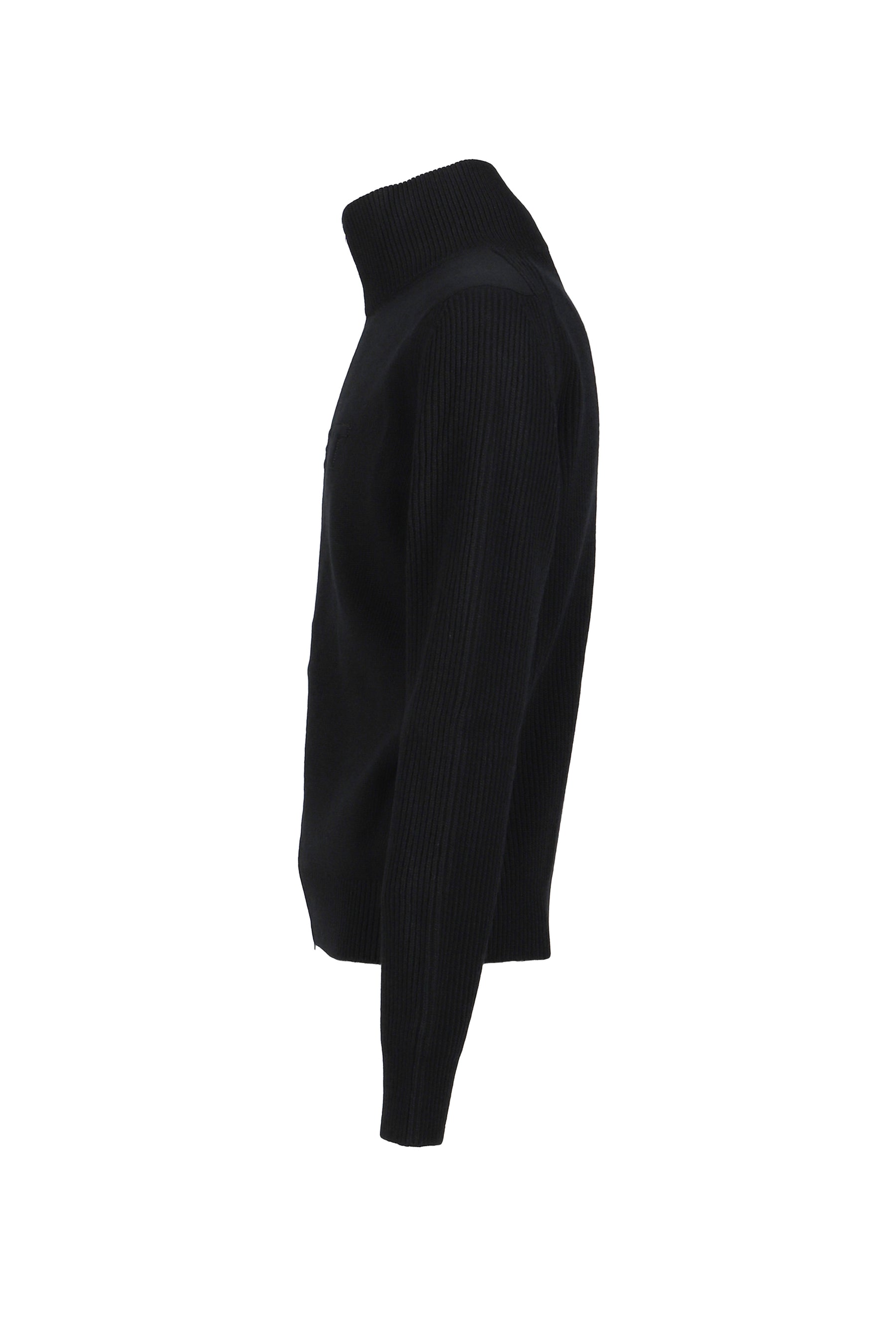 VET ZIP-UP SWEATER / BLACK 