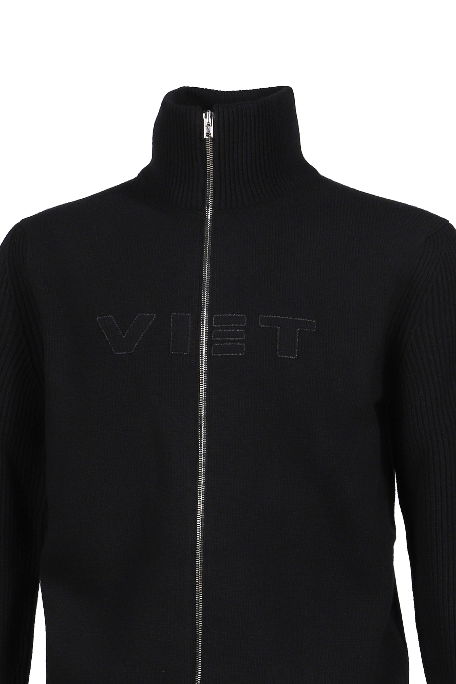 VET ZIP-UP SWEATER / BLACK 