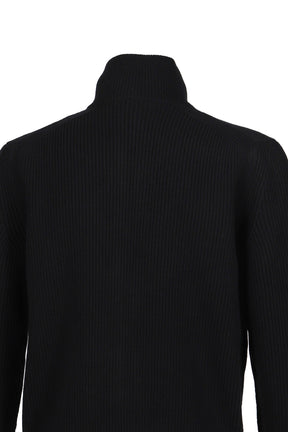VET ZIP-UP SWEATER / BLACK 