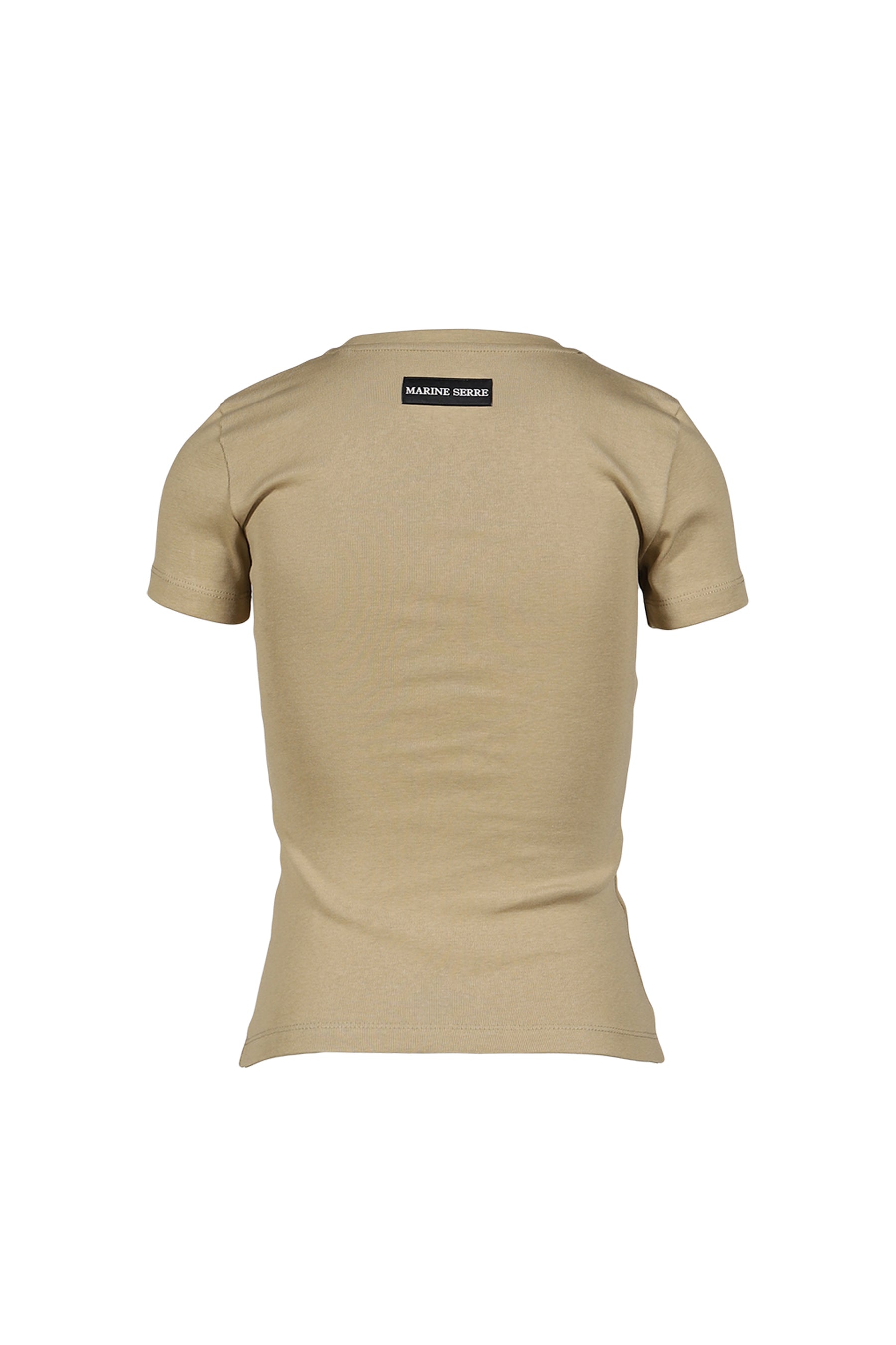 Marine Serre SS26 MOON LOGO JERSEY SS BABY FIT T-SHIRT / TAUPE