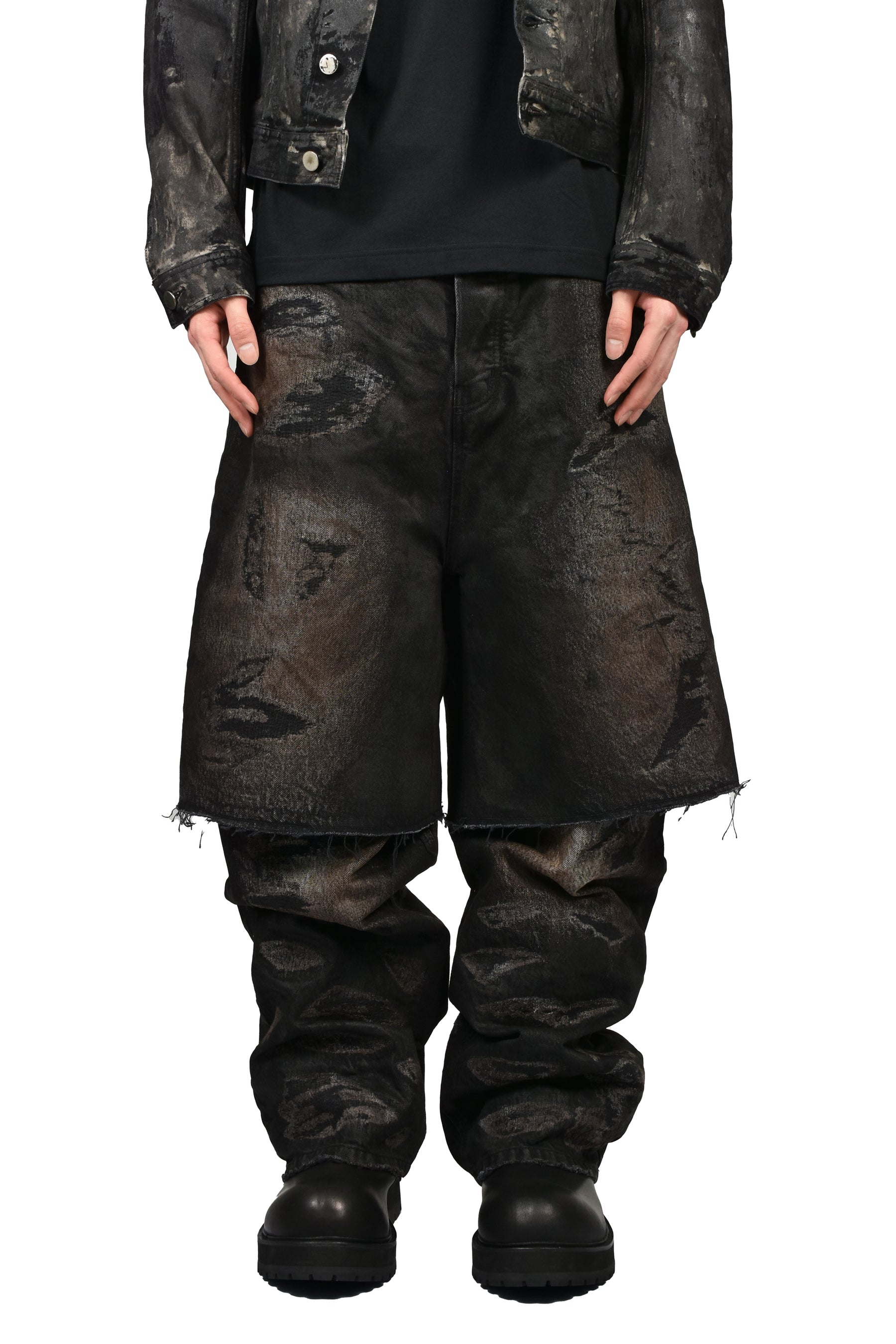 LAYERED BORO JEAN / BLK BRW