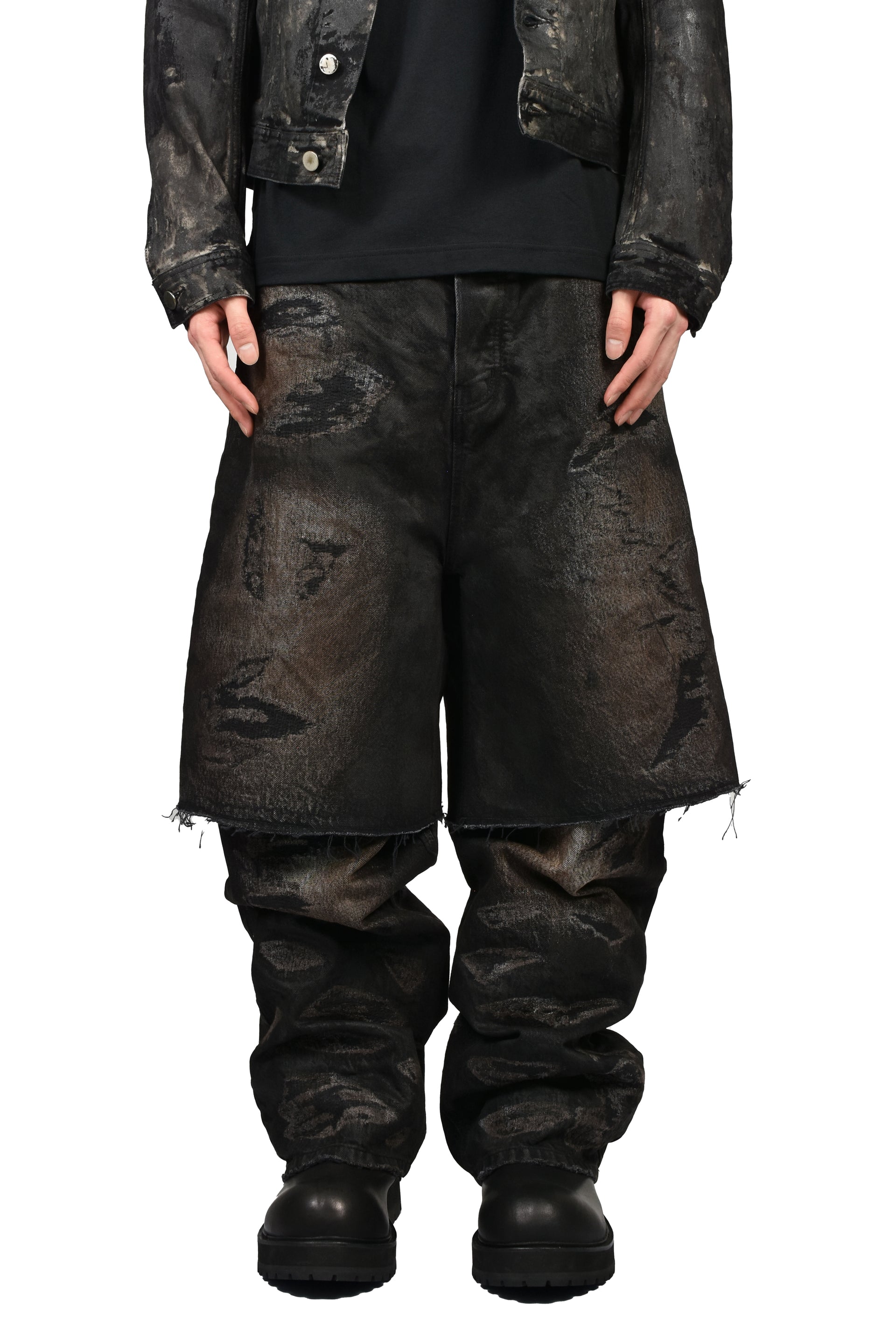 LAYERED BORO JEAN / BLK BRW