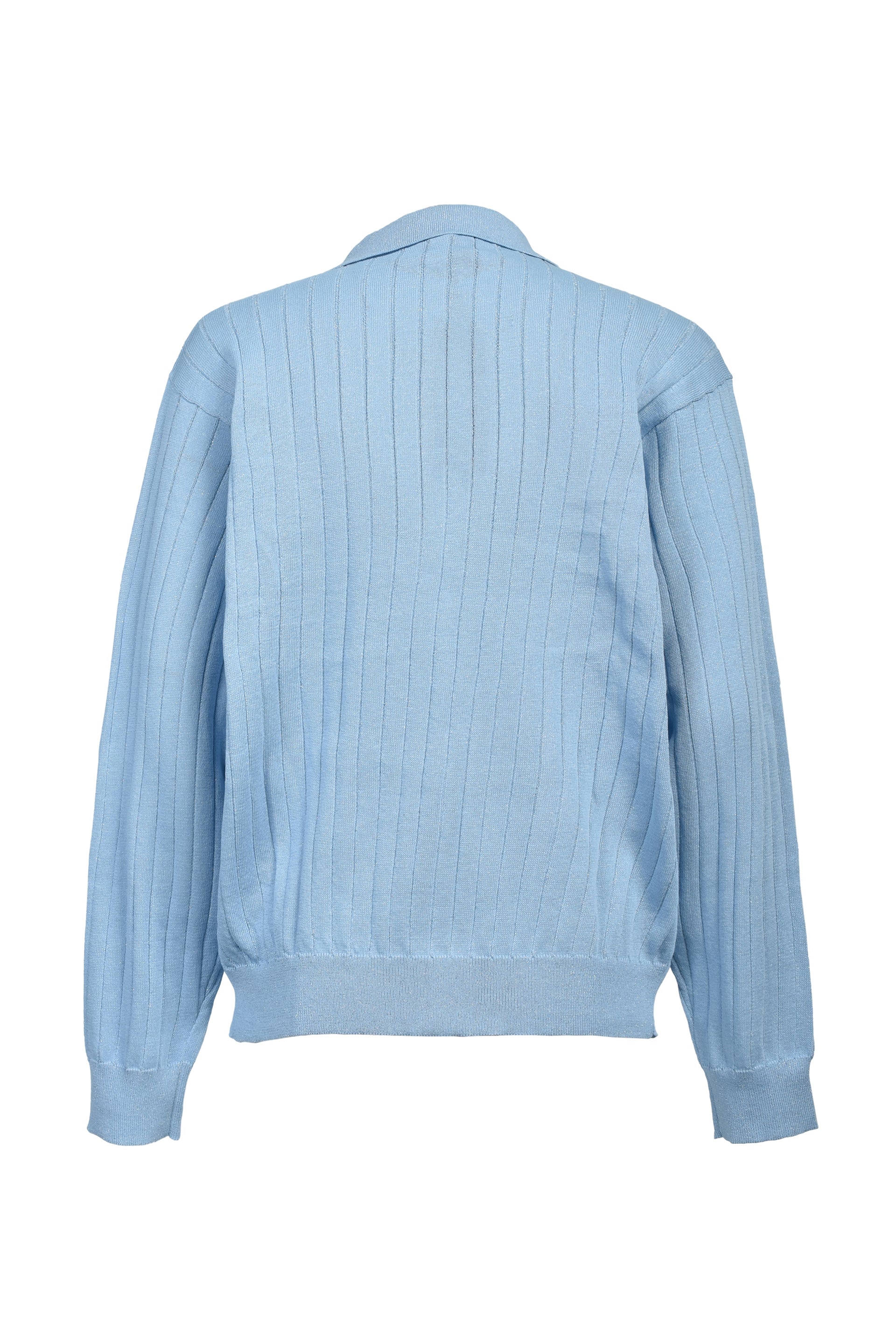 SCRIPT LOGO KNIT ZIP UP JACKET / ICE