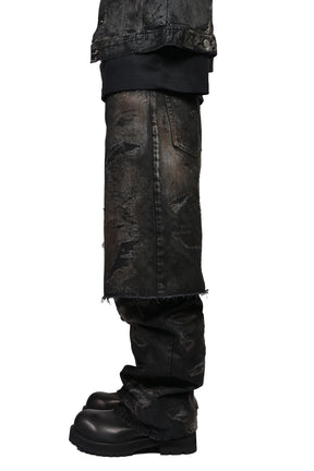 LAYERED BORO JEAN / BLK BRW