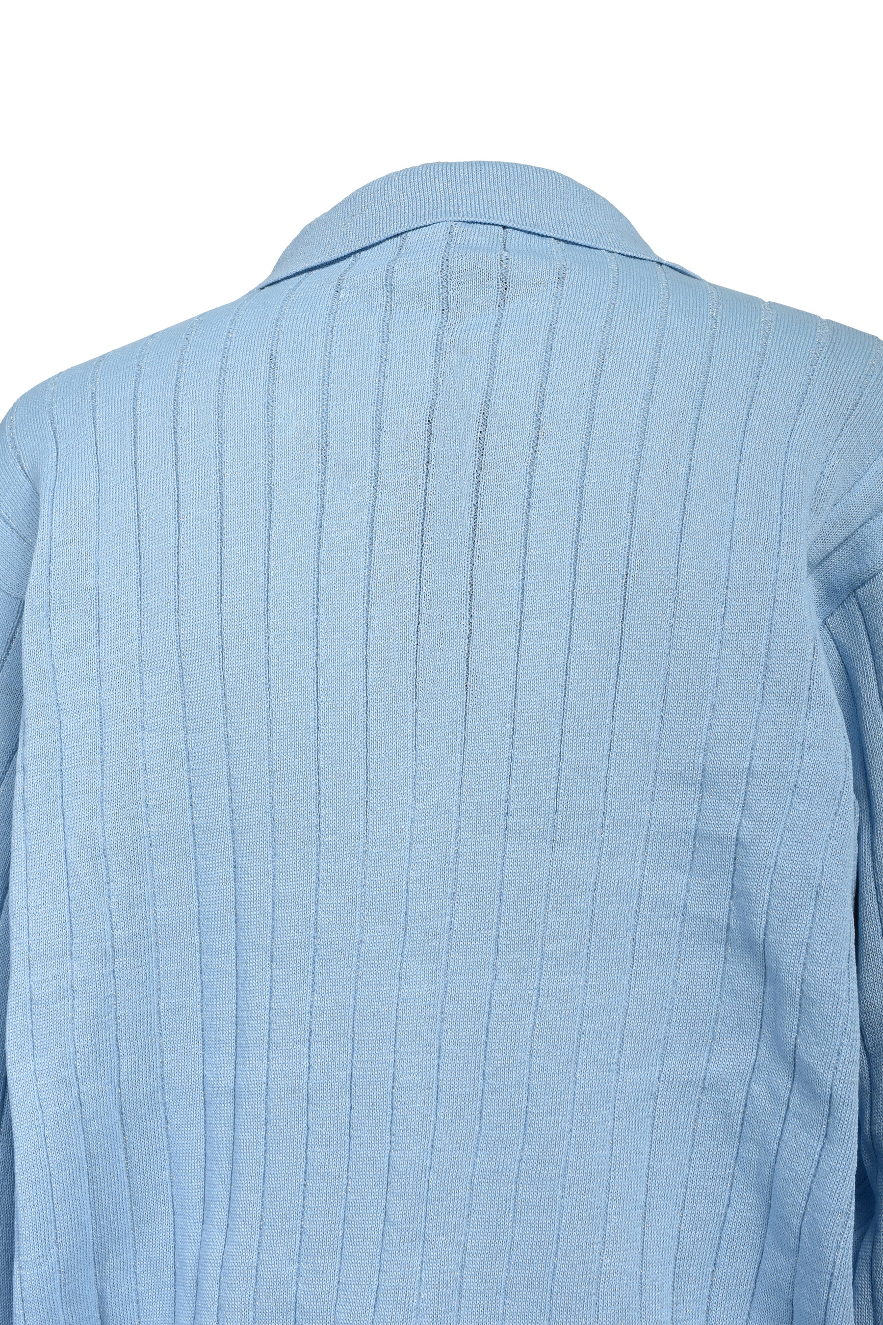 SCRIPT LOGO KNIT ZIP UP JACKET / ICE