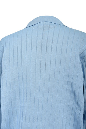 SCRIPT LOGO KNIT ZIP UP JACKET / ICE