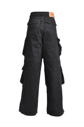 MULTIPOCKET CARGO JEANS / BLK