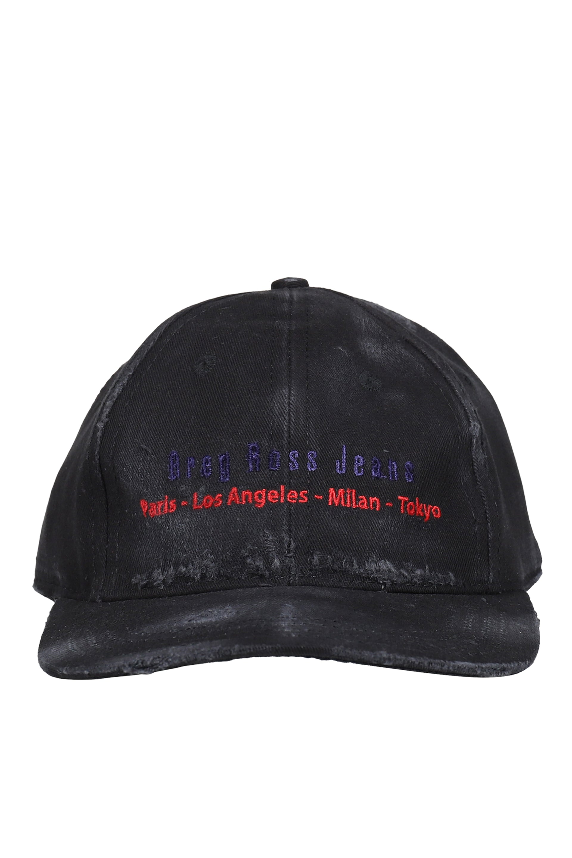 DISTRESSED CAP / BLK