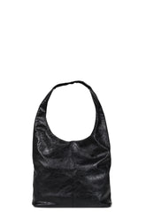 G LEATHER SHOULDER BAG / BLK