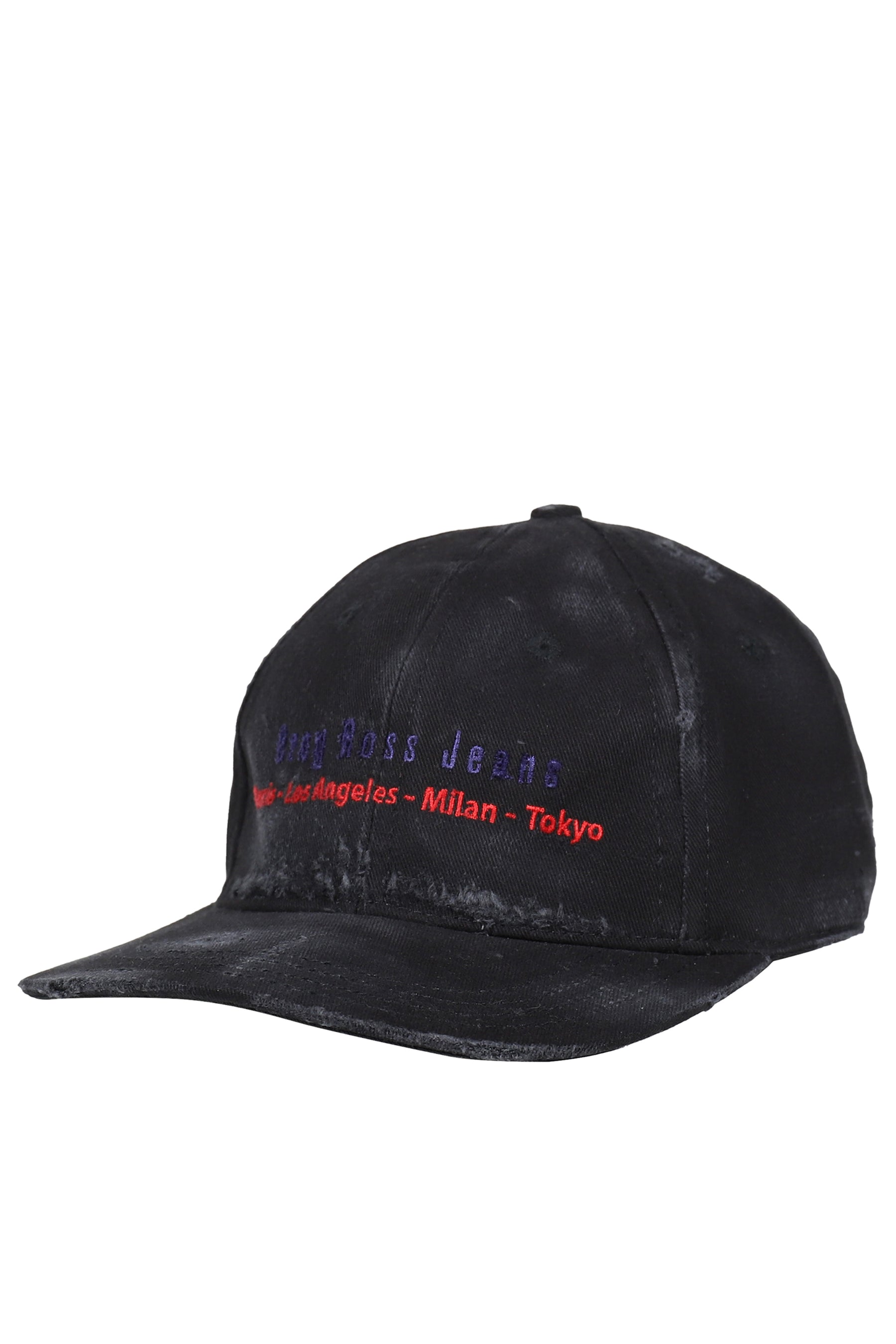 DISTRESSED CAP / BLK