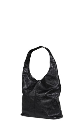 G LEATHER SHOULDER BAG / BLK