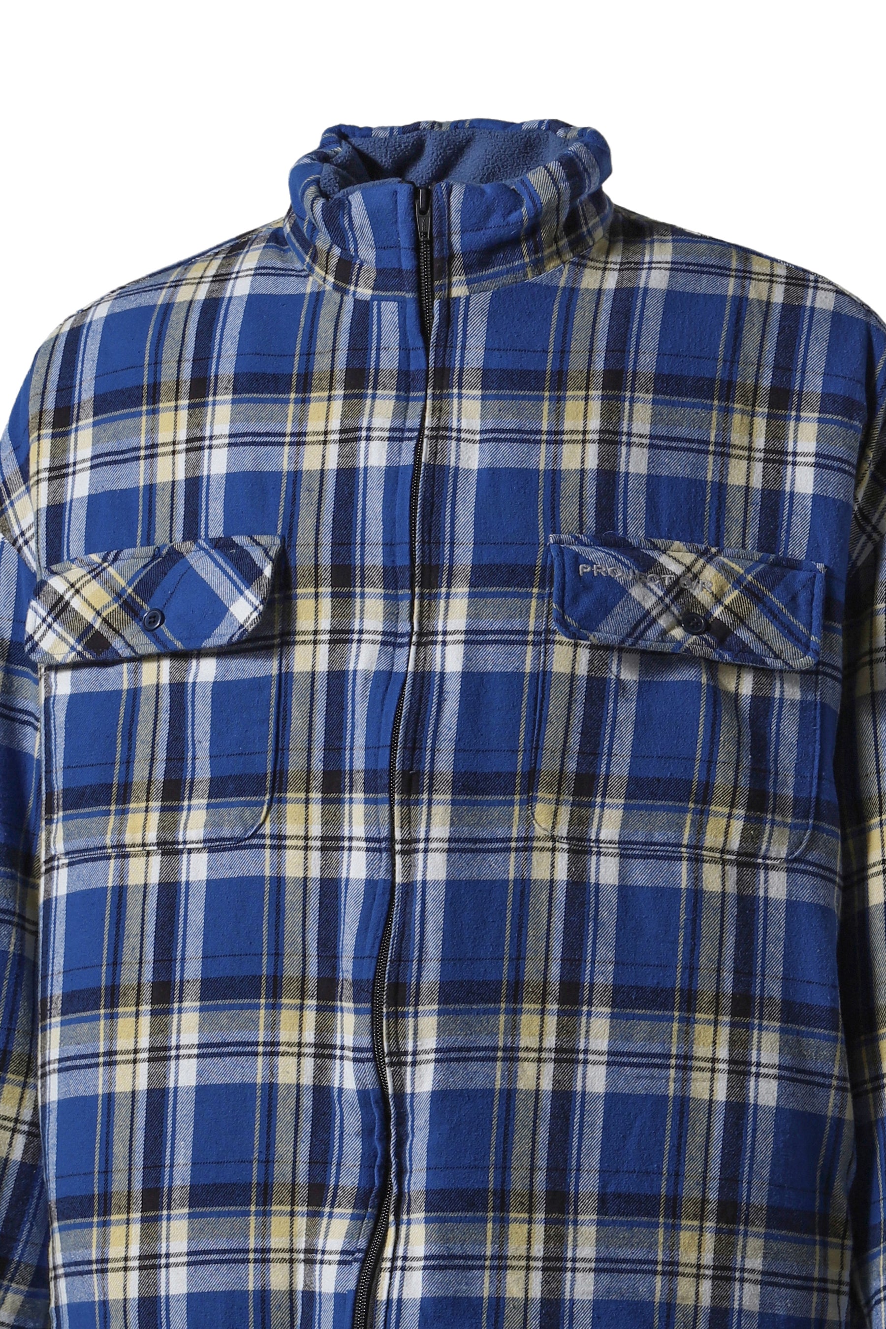 PADDED CHECK SHIRTS JACKET / BLU