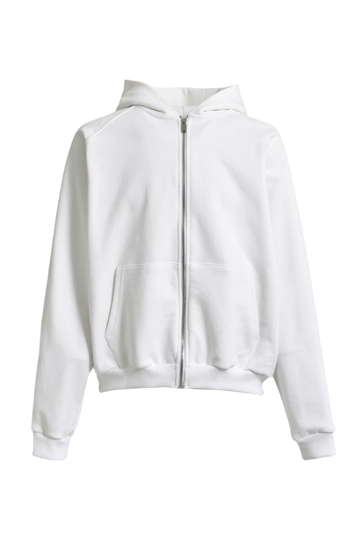 PLAIN ZIP HOODIE / WHT