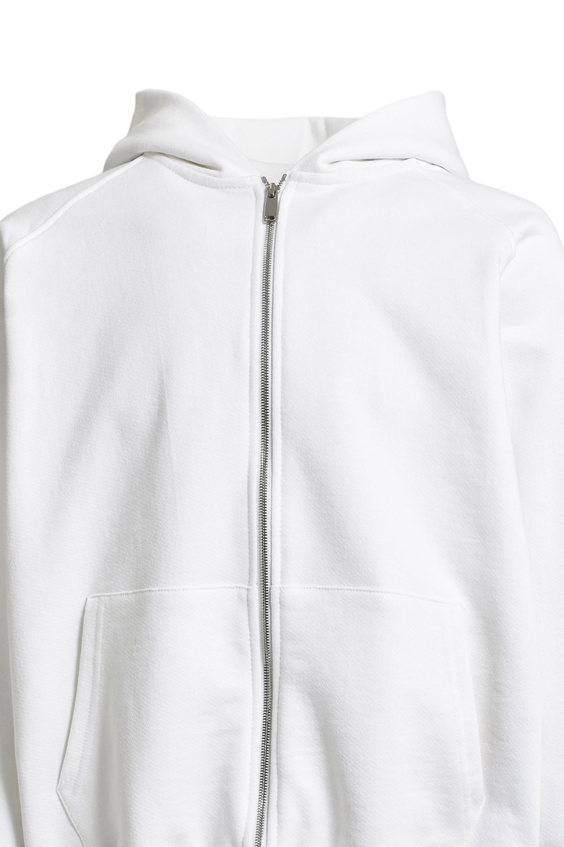 PLAIN ZIP HOODIE / WHT