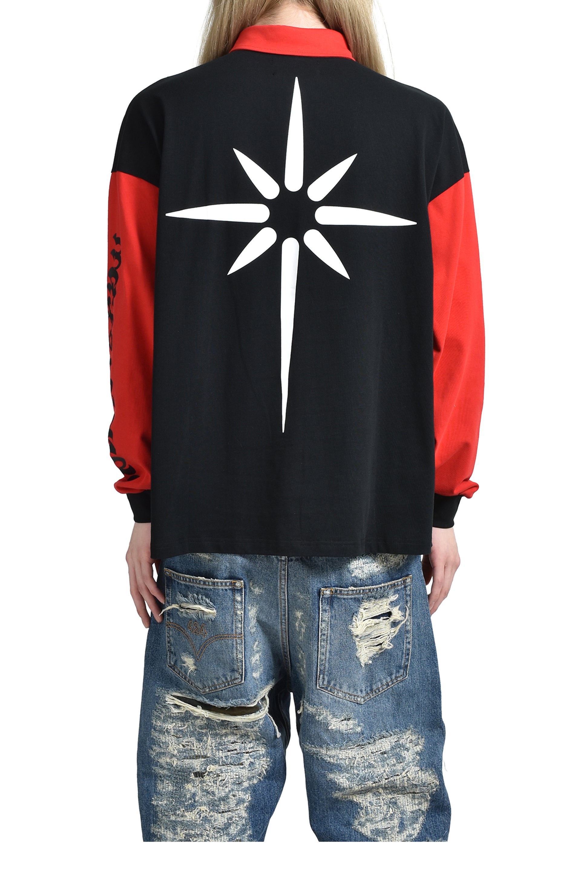 KUSIKOHC RUGBY LONGLSEEVE POLO / BLK