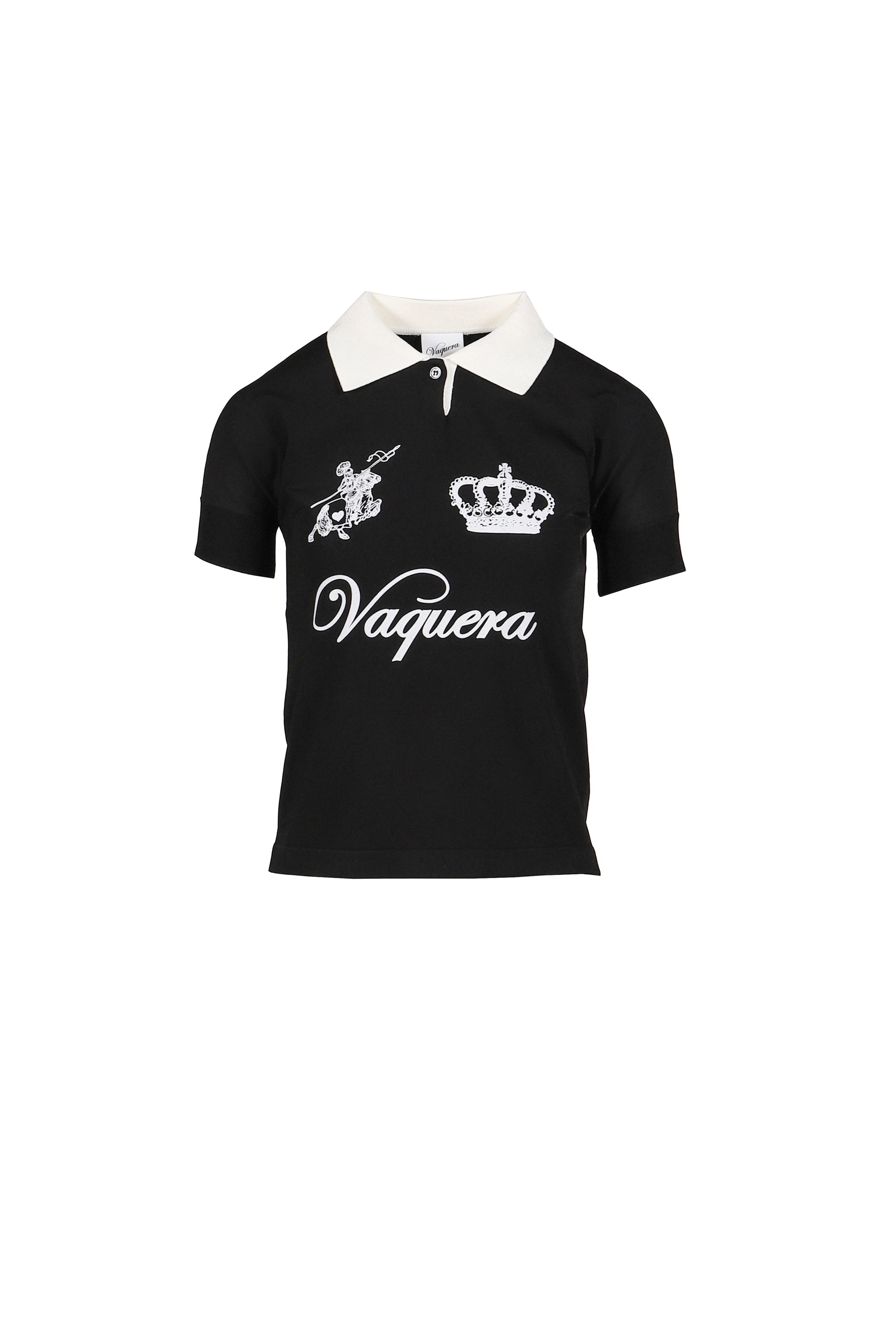 POLO WITH SHORT SLEEVES KNIT / BLK