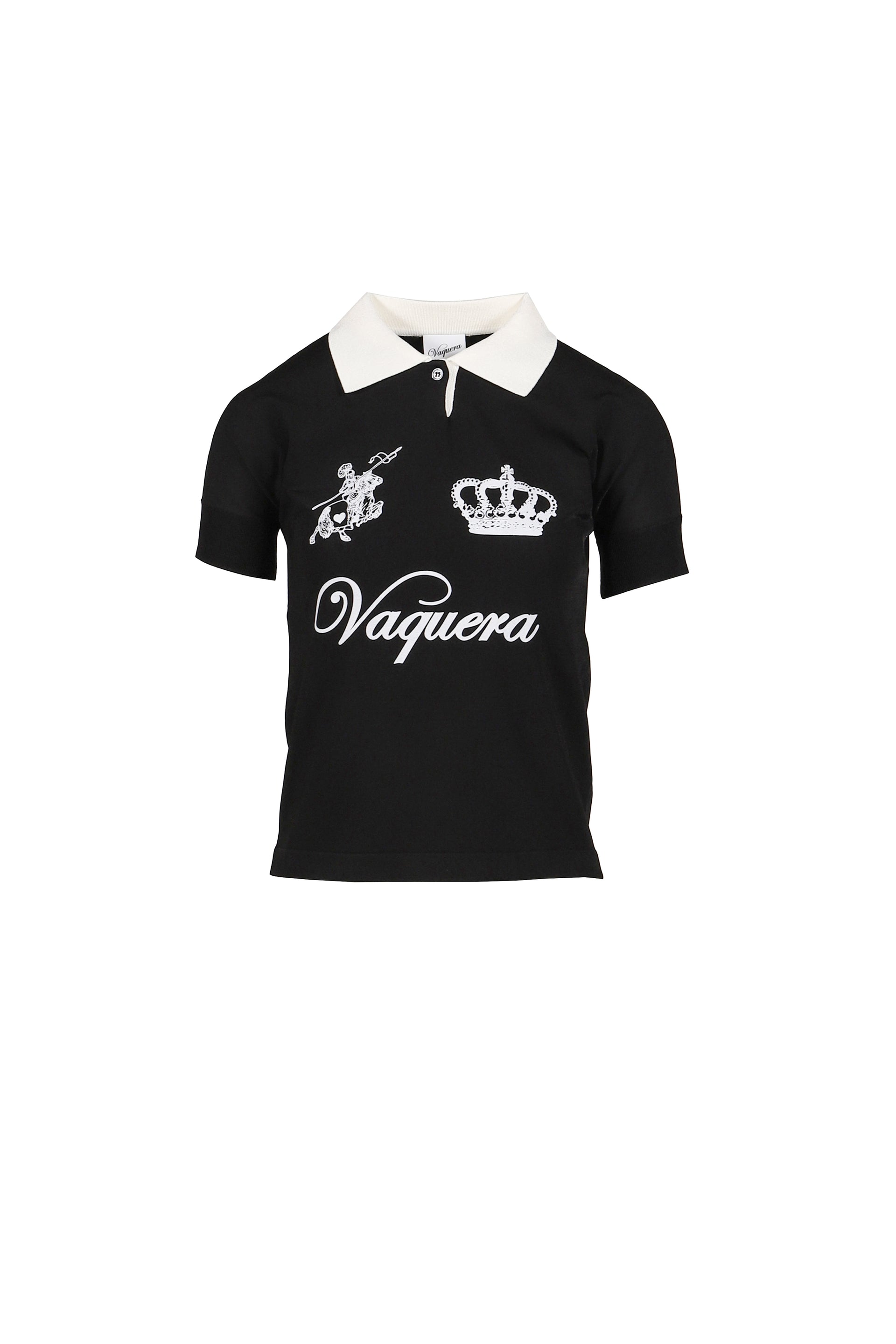 POLO WITH SHORT SLEEVES KNIT / BLK