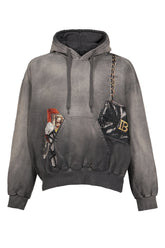 TROMPE L’OEIL EMBROIDERY HOODIE / BLK