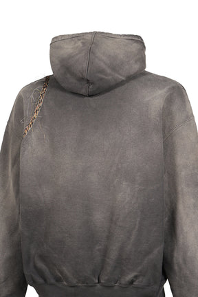 TROMPE L’OEIL EMBROIDERY HOODIE / BLK