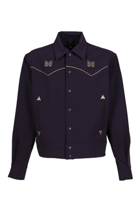 PIPING COWBOY JACKET - POLY DOUBLE CLOTH / PUR