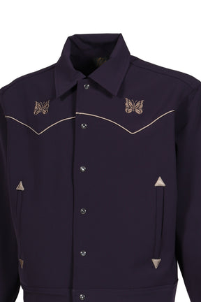 PIPING COWBOY JACKET - POLY DOUBLE CLOTH / PUR