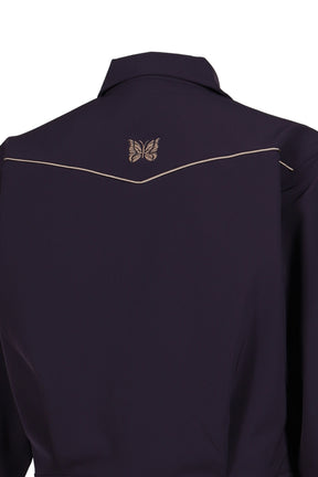 PIPING COWBOY JACKET - POLY DOUBLE CLOTH / PUR