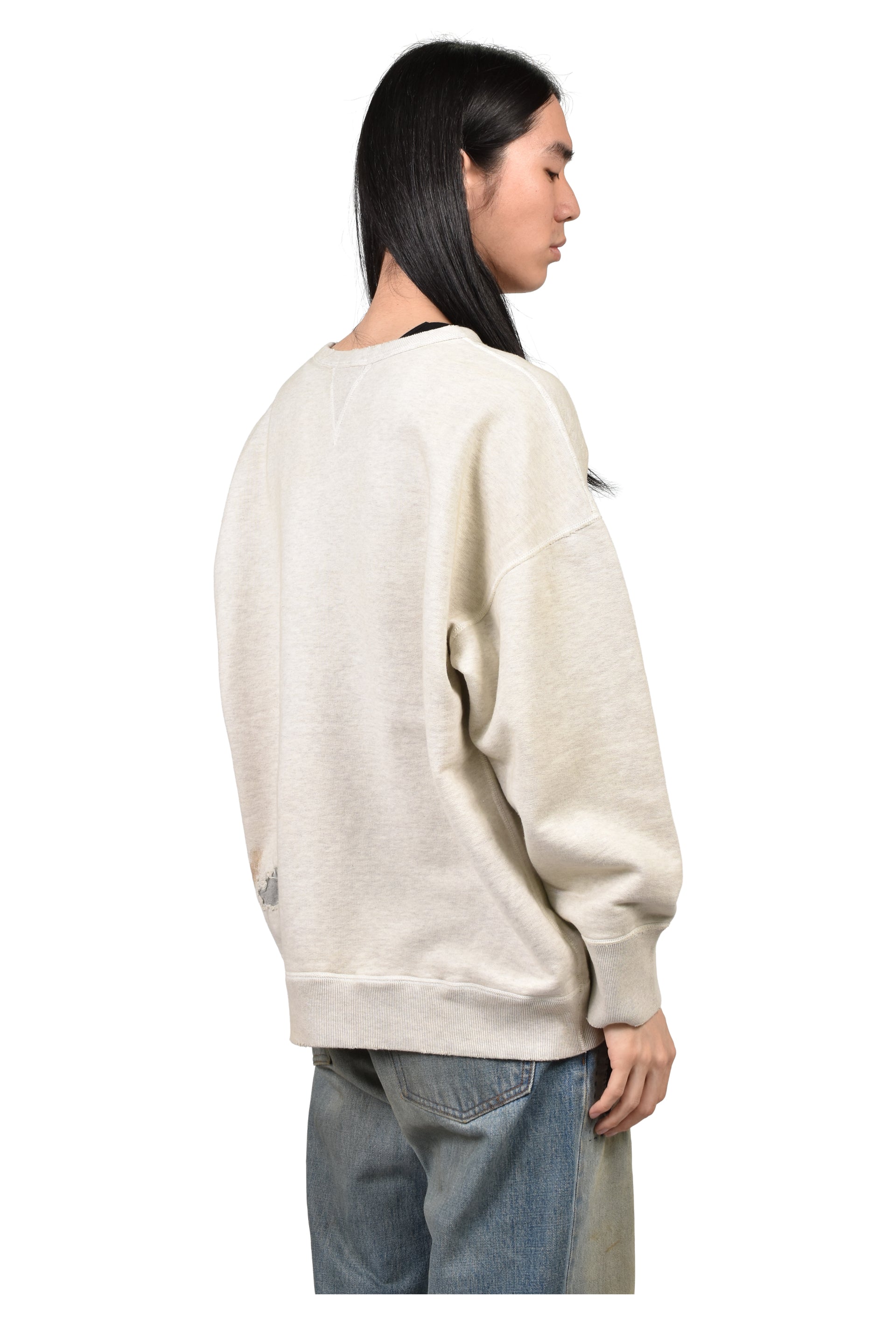 REPAIRED DOUBLE V SWEATSHIRT-U.S.ARMY / OAT