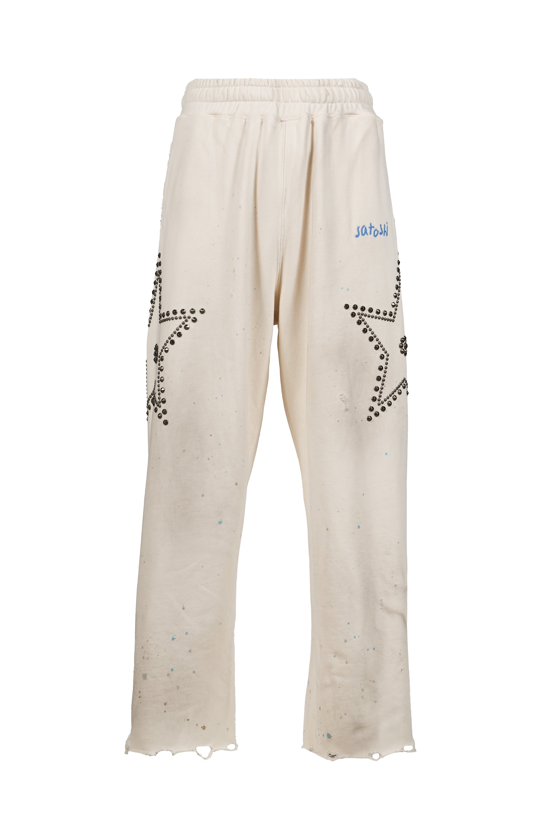 STAR STUDDED SWEATPANT / WHT