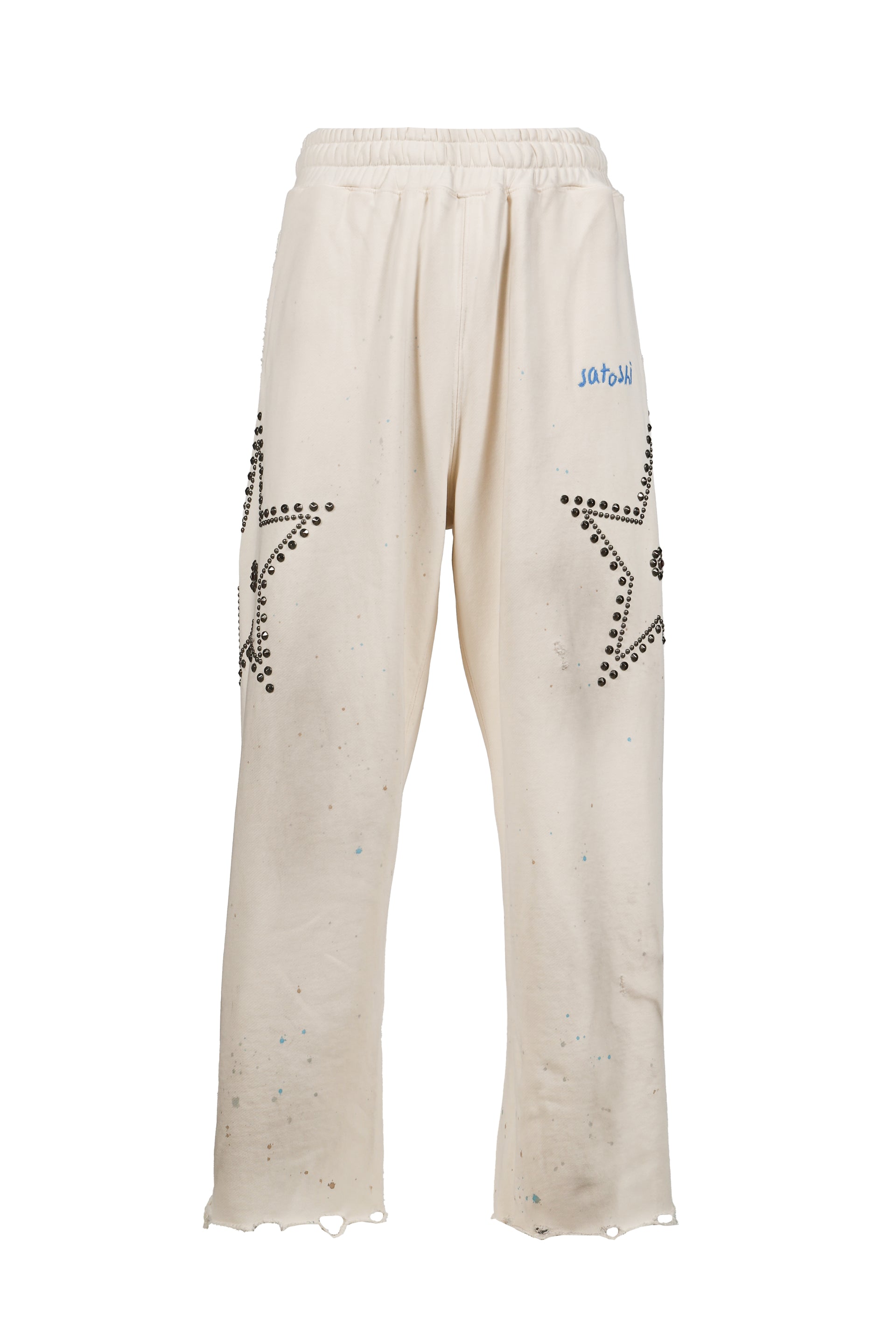 STAR STUDDED SWEATPANT / WHT