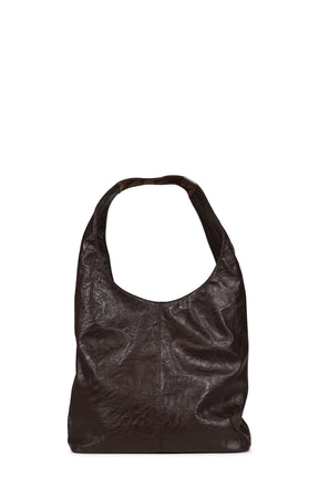 G LEATHER SHOULDER BAG / BRW