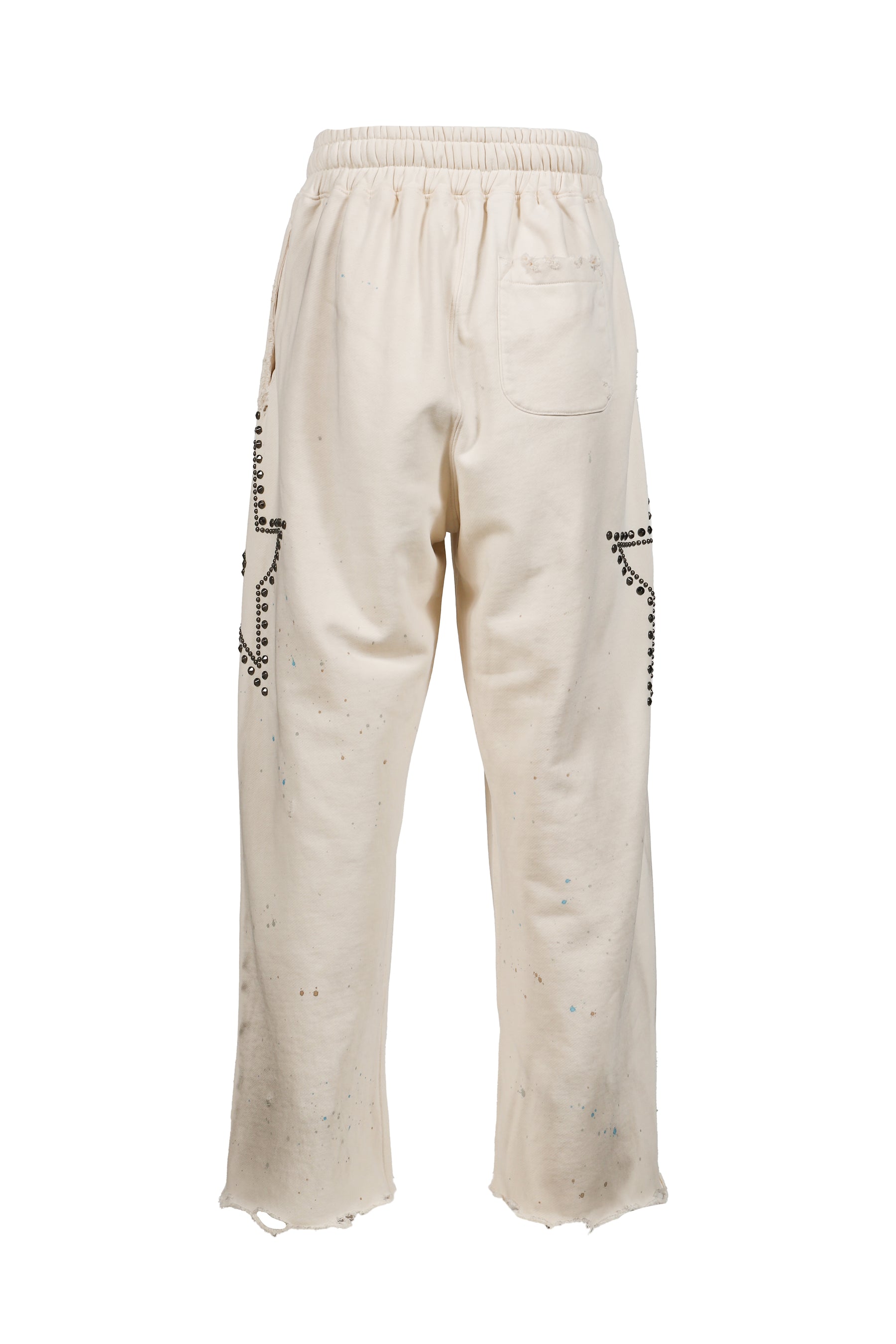STAR STUDDED SWEATPANT / WHT