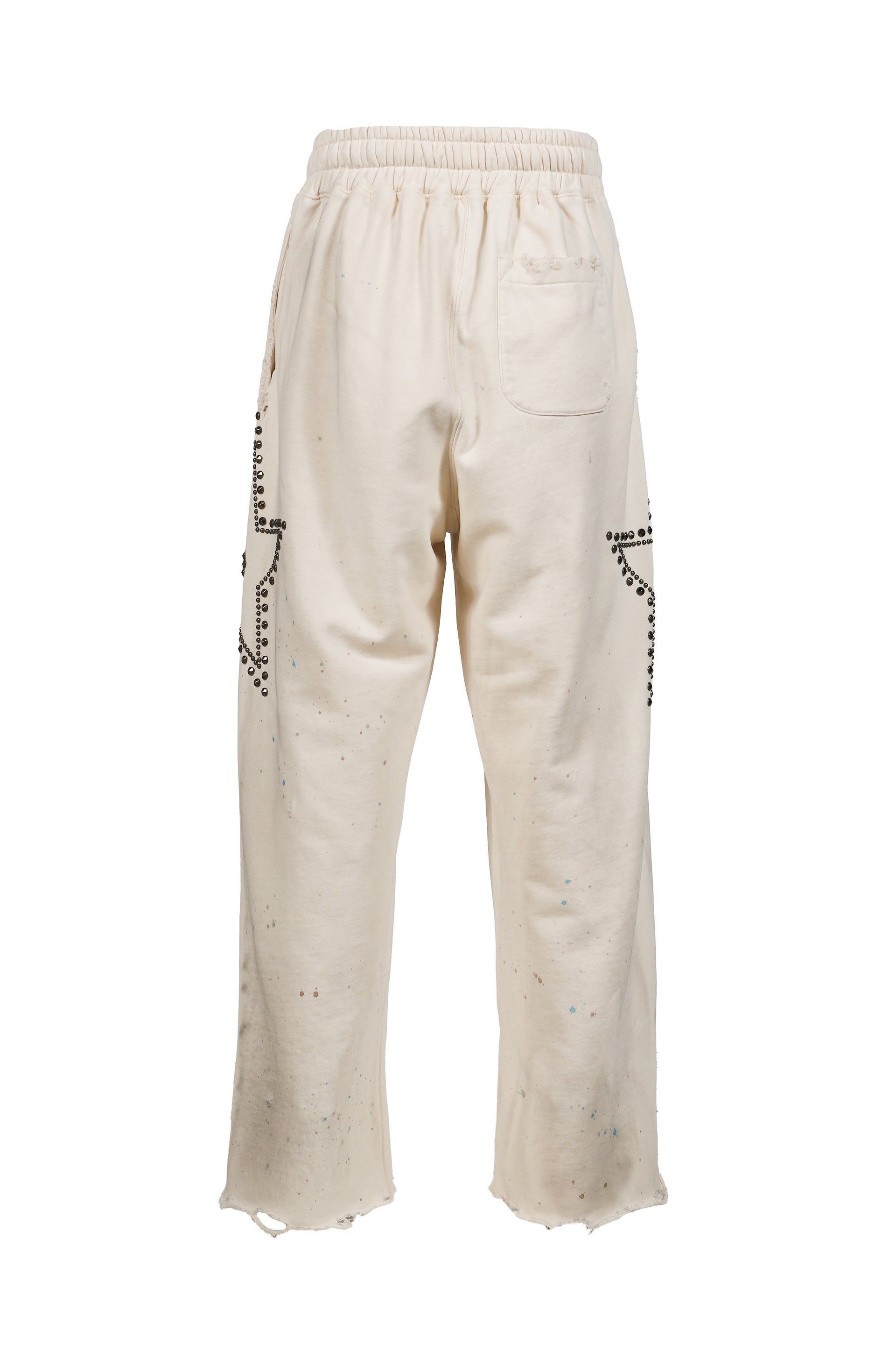STAR STUDDED SWEATPANT / WHT