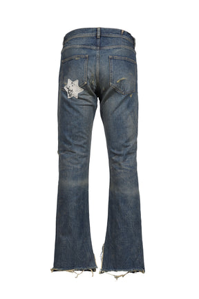 ONLY SON (BRUISED) JEANS / Patched Deep Blue