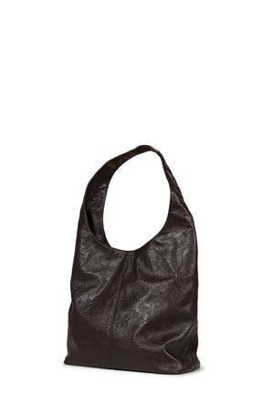 G LEATHER SHOULDER BAG / BRW
