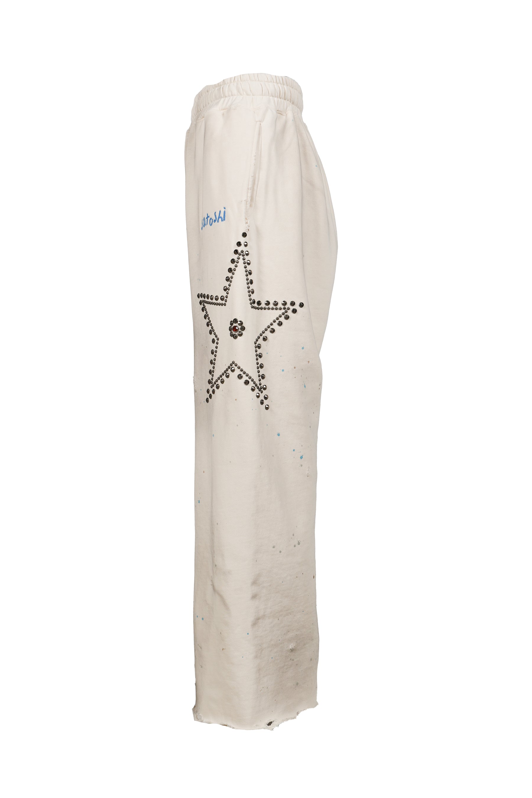 STAR STUDDED SWEATPANT / WHT