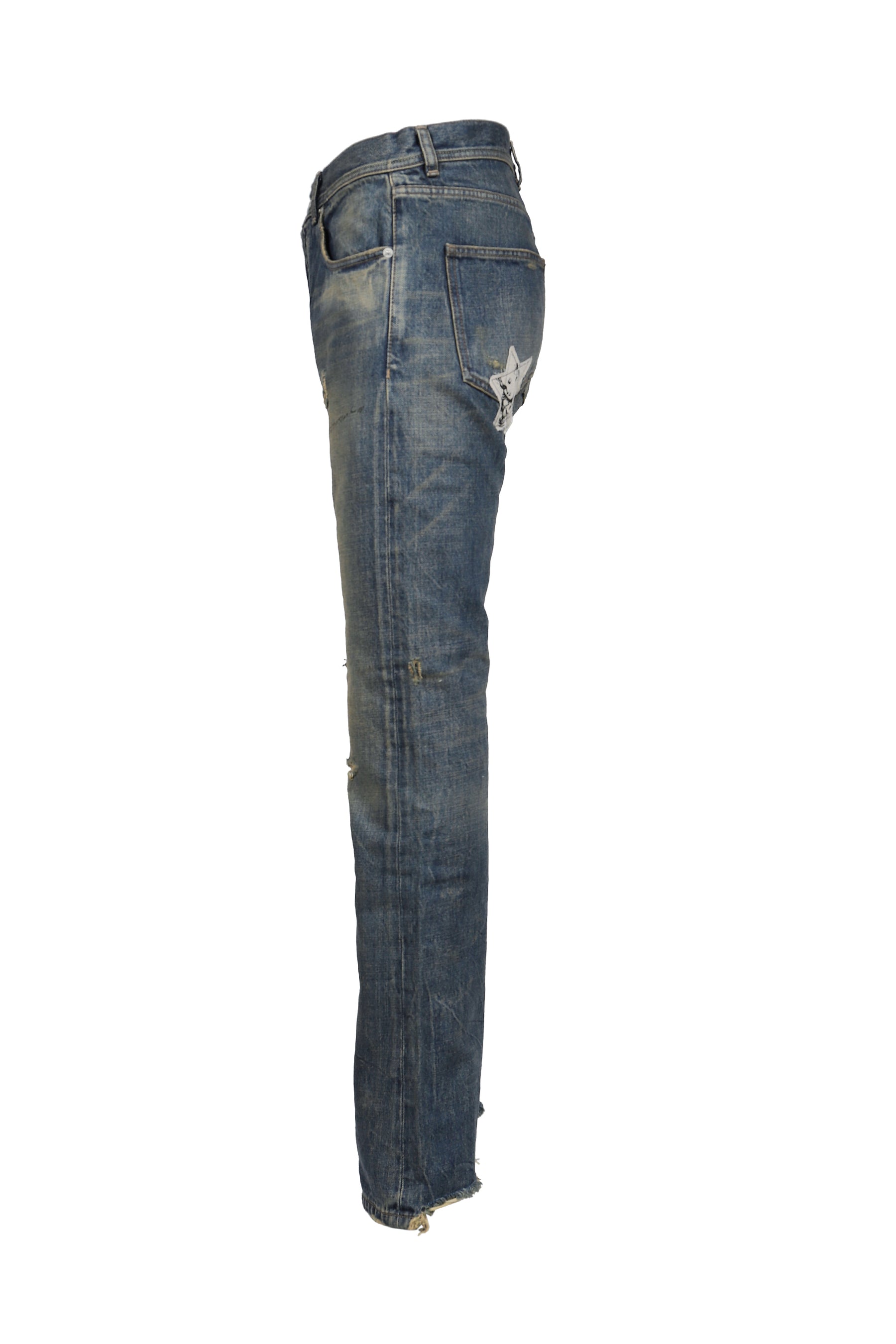 ONLY SON (BRUISED) JEANS / Patched Deep Blue