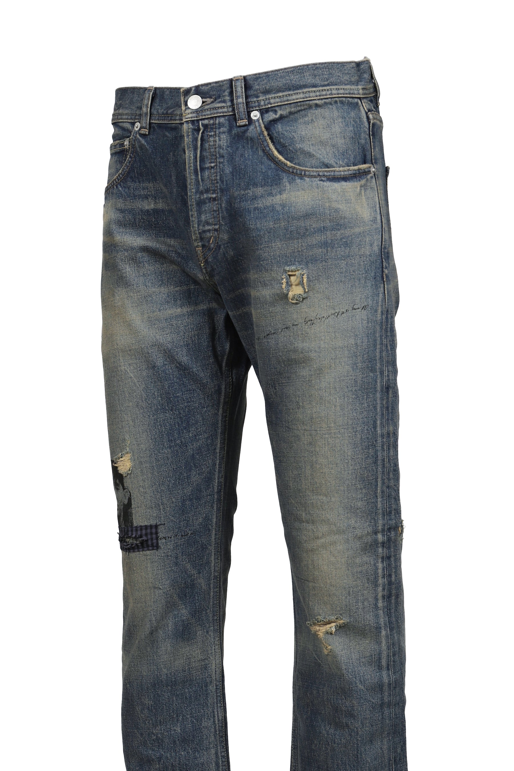 ONLY SON (BRUISED) JEANS / Patched Deep Blue