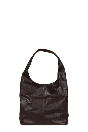 G LEATHER SHOULDER BAG / BRW