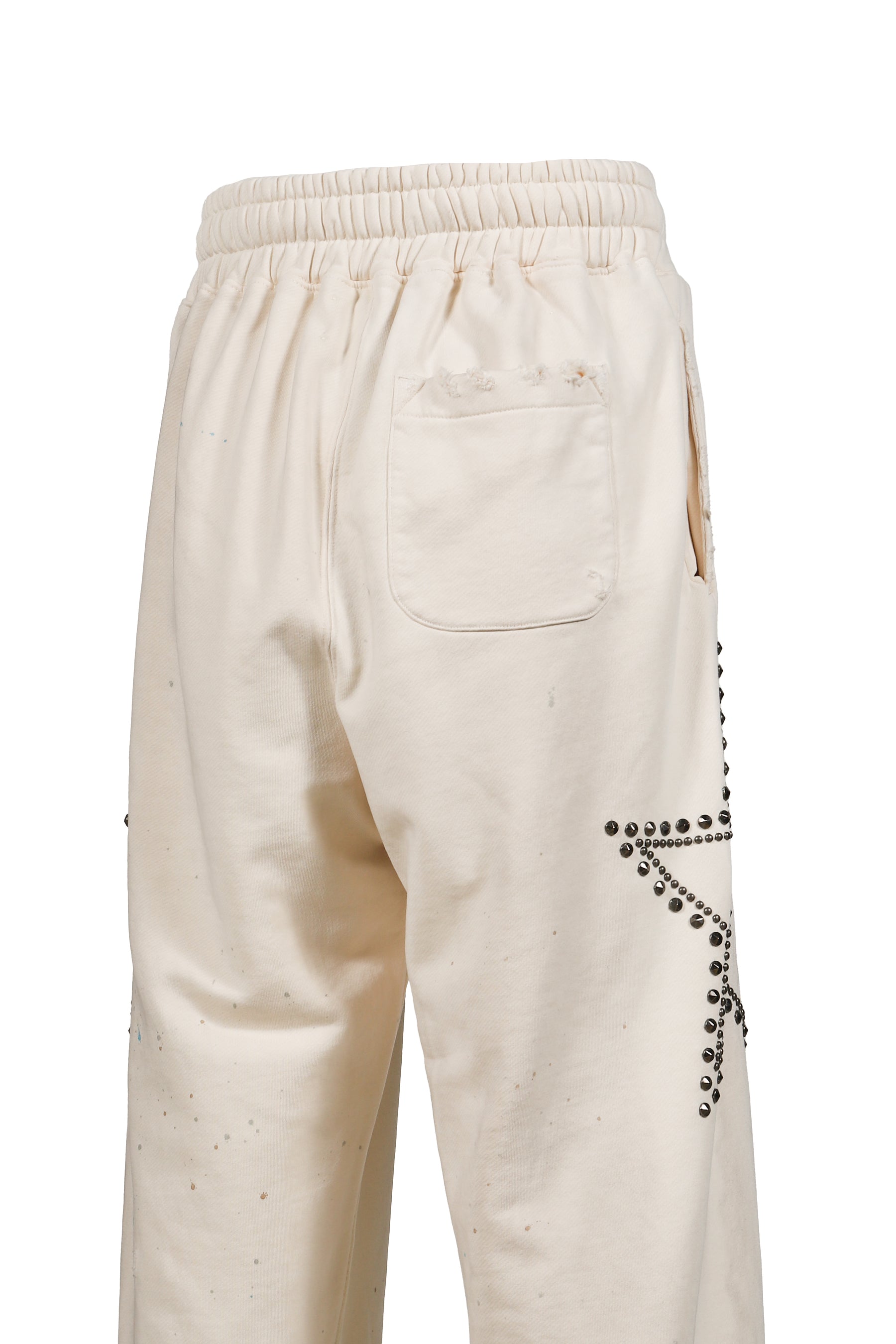 STAR STUDDED SWEATPANT / WHT